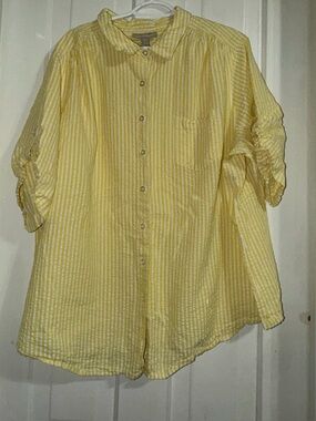 Women's plus size 3X shirt top blouse button down